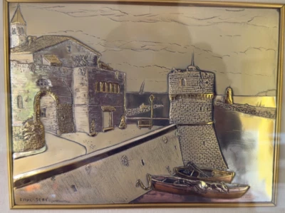 Quadro Argento 925 Emyl Serè Vintage Antiquariato Collezione - Immagine 1 di 4