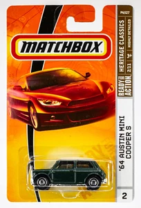 2009 Matchbox #2 1964 Austin Mini Cooper (1275S) BRITISH RACING GREEN | FSC - Picture 1 of 1