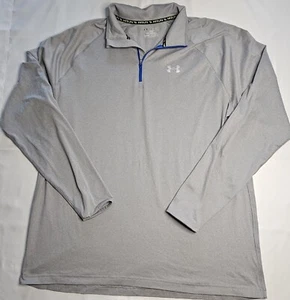 Mens Under Armour Long Sleeve 1/4 Zip Allseason Gear Fitted Athletic Shirt 2XL - Picture 1 of 2