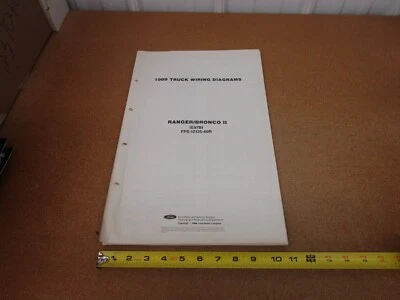 Ford Ranger Bronco 1989 camión diagrama de cableado esquema hoja manual de servicio Foto 1 de 2