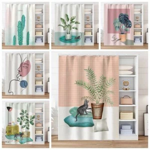 Cortina de puerta floral nórdica cortina partición cocina baño dormitorio perforación gratuita - Imagen 1 de 15