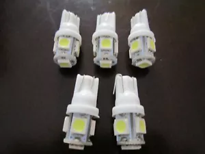 5 pcs White T10 5W wedge globe 5 SMD LED Car Light Bulbs, Simply the best ones!! - Picture 1 of 1