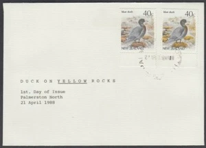 NEW ZEALAND 1988 40c BLUE DUCK “ON YELLOW ROCKS” COVER (ID:14/D15347) - Picture 1 of 1