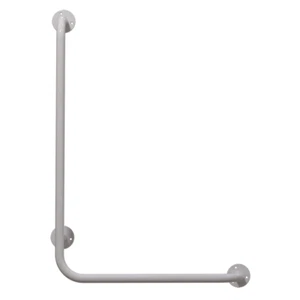Mango angular 60/40 cm para baño accesible montado izquierdo blanco ⌀ mango 25 mm - Imagen 1 de 7