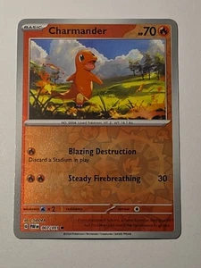 Charmander (Reverse Holo Common) 007/091 Scarlet & Violet Paldean Fates NM - Picture 1 of 2