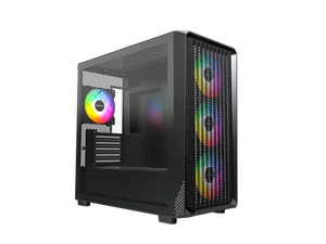 MONTECH X5M - Micro ATX Gaming PC Gehäuse, High Airflow, 4x120mm ARGB Lüfter Vorinst - Bild 1 von 7