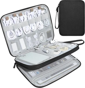 , Travel Cord Organizer Case, Compact Electronics Accessories Bag for Cable, Cor - Picture 1 of 12