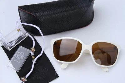 Редкий винтажный Vuarnet 009 белый солнцезащитные очки PX2000 минеральный коричневый объектив - Изображение 1 из 4