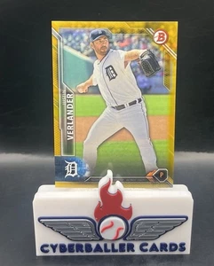 2016 Bowman, Justin Verlander Gold Parallel SP /50 Tigers Astros Giants  - Picture 1 of 2