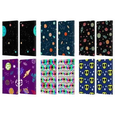 FUNDA BILLETERA LIBRO CUERO GRÁFICOS ESPACIALES HAROULITA OFICIAL PARA AMAZON FIRE Foto 1 de 4