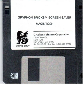 ITHistory (1994) APPLE Software: GRYPHON BRICKS SCREEN SAVER Mac 3.5" No Manual - Picture 1 of 1