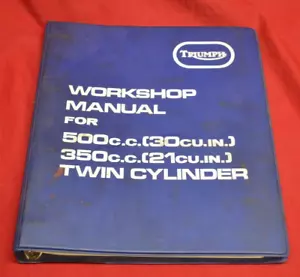 Triumph Factory Workshop Manual for 350cc and 500cc Twin 3TA, 5TA, T90, T100 - Foto 1 di 10