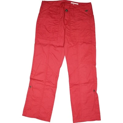 edc by Esprit 32 Jeans Hose Rot Damen 7/8 Sommer comfort Fit Cargo Turn Up W25 - Bild 1 von 4