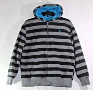 Hurley Zip Hoodie Striped Sweater Youth Boys Kids XL(18/20) Great Condition - Picture 1 of 4