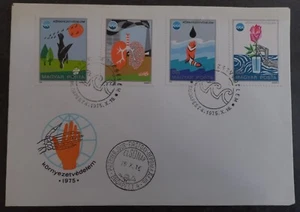 1975 Hungary Environmental Protection FDC ties 4 stamps cancelled Budapest - Picture 1 of 2