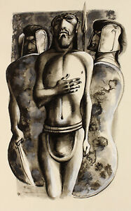 1959 | Michael Ayrton | Aegisthus agamemnon | original illustration for Oresteia