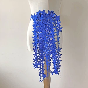 Royal Azul Encaje Floral Cinta Delicado Encaje Recortes para Trajes, Ropa - Imagen 1 de 3