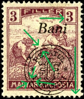 Romania Hungary 1919 Oradea Harvester IInd. Ed 3 B error FoMANIEI GENUINE MNH,OG - Image 1 of 4