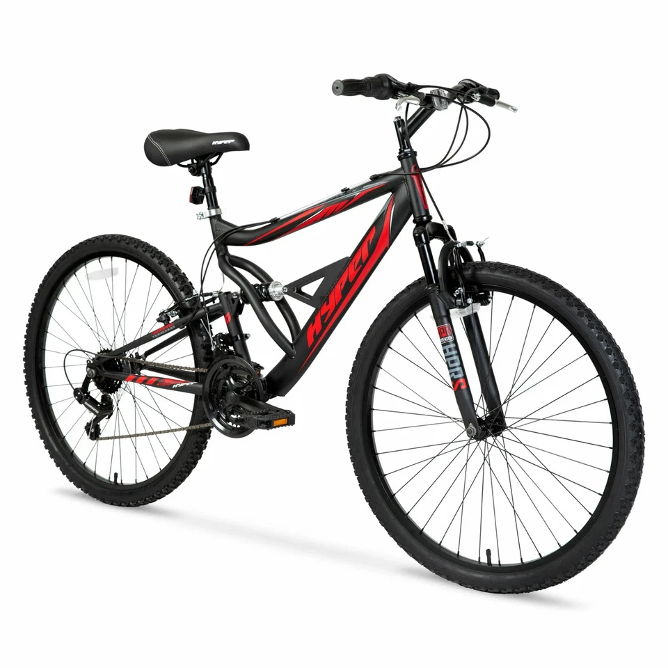 26" Shocker Mountain Bike for Adults 14+,18 Speeds Full Suspension Rear Brakes - Image 1 of 4