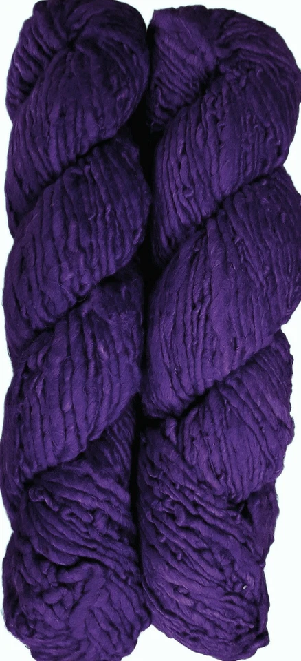 100g. Himalaya Recycled Purple Color Soft Sari Silk Yarn Knitting Woven 1 Skein - Image 1 of 1