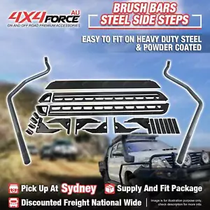 Side Steps Brush Rail Bars Rock Sliders for Triton ML MN Dual Cab SYD Stock - Picture 1 of 3