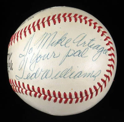 1950's Ted Williams Playing Days Single Signed National League Baseball JSA COA - Image 1 of 3