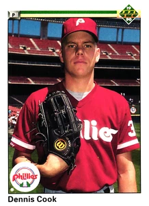 1990 - Upper Deck -- DENNIS COOK -- Card # 71 -- Philadelphia Phillies - Picture 1 of 2
