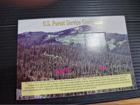 NEVIS 2006 SG MS1956 CENT OF FOREST SERVICE 2 SHEETS MNH Cover