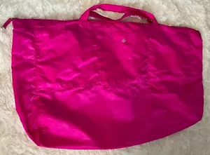 Bolso de Mano Lululemon Rosa Plegable Versitil Gimnasio/Yoga/Bolso de Lona para Pasar la Noche RARO - Imagen 1 de 14
