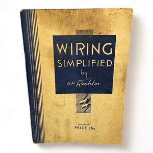 Wiring Simplified By H P Richter 22nd Edition 1951 Paperback Owners Manual Guide - Picture 1 of 8