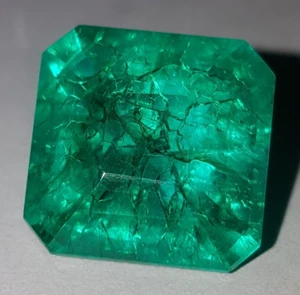 Natural Colombian Emerald 8.52 Ct Loose Gemstone Certified Green Square Cut Gem - Picture 1 of 10