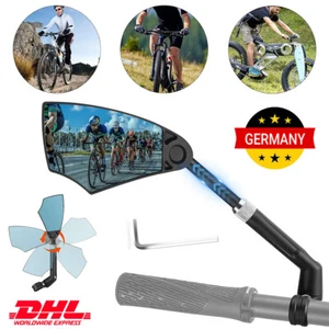 Fahrradspiegel 360° Rückspiegel Blendfrei HD Verstellbar für Lenker 20-23mm - Bild 1 von 16