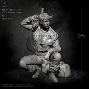 1/24 Scale Sexy Female Bandit Unpainted Model Kits Garage Kit Figure YUFAN - Picture 1 of 5