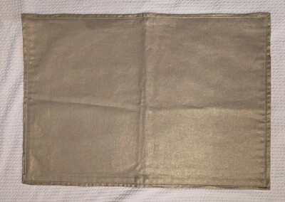 Pottery Barn Set Of 2 Placemats Gold/Beige New! - Image 1 of 4