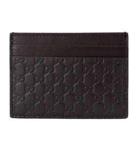 GUCCI Microguccissima Leather Card Case Wallet, Brown 262837 - Picture 1 of 4