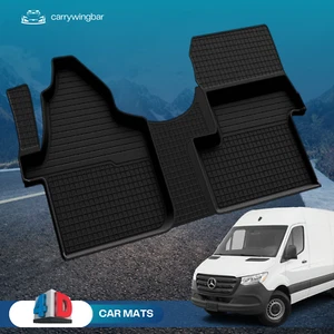Floor Mats Liner for Double Seated Mercedes Sprinter W907 2019-2025 All-Weather - Picture 1 of 7