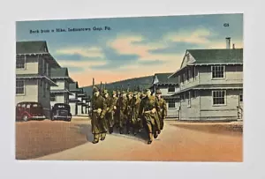 Vintage Postkarte Indiantown Gap, PA Zurück von einer Wanderung Leinen Neu aus altem Lagerbestand Pennsylvania - Bild 1 von 5