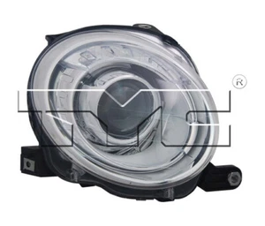 TYC Right Passenger Side Halogen Headlight for Fiat 500 2012-2019 Models - Picture 1 of 3