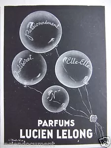PRESSEWERBUNG 1943 PARFUMS LUCIEN LELONG INDISCRET N ELLE.ELLE - Bild 1 von 1