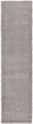 Unique Loom Solid Shag Collection Area Rug (2' 6" x 10' Runner, Cloud Gray) - Image 1 of 4