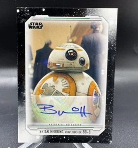 Topps 2019 Star Wars Skywalker Saga Autograph Brian Herring Puppeteer for BB-8 - Picture 1 of 2