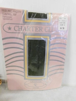 Pantimedias Charter Club Feeling Pretty Control Top Sandalia Musgo Clásico Foto 1 de 4