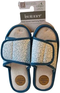 Zapatilla Isotoner Grande Para Mujer Talla 8.5-9 Aqua Sea Heel Boost Punta Abierta Nueva con Etiquetas - Imagen 1 de 11