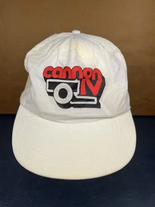 Vintage Cannon IV Red Black Logo White Nylon SnapBack Hat Cash’s USA - Picture 1 of 8