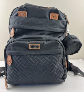 BabbleRoo Multifunction/Waterproof Large Capacity Diaper Bag Backpack -Black - Picture 1 of 13