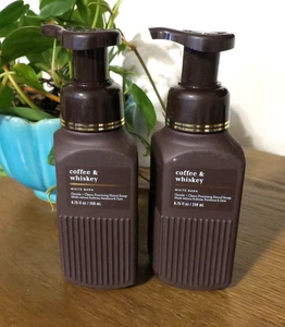 Lot 2 ❤️ Bath & Body Works ❤️ Gentle Foaming Hand Soap Set COFFEE & WHISKEY MEN - Picture 1 of 2