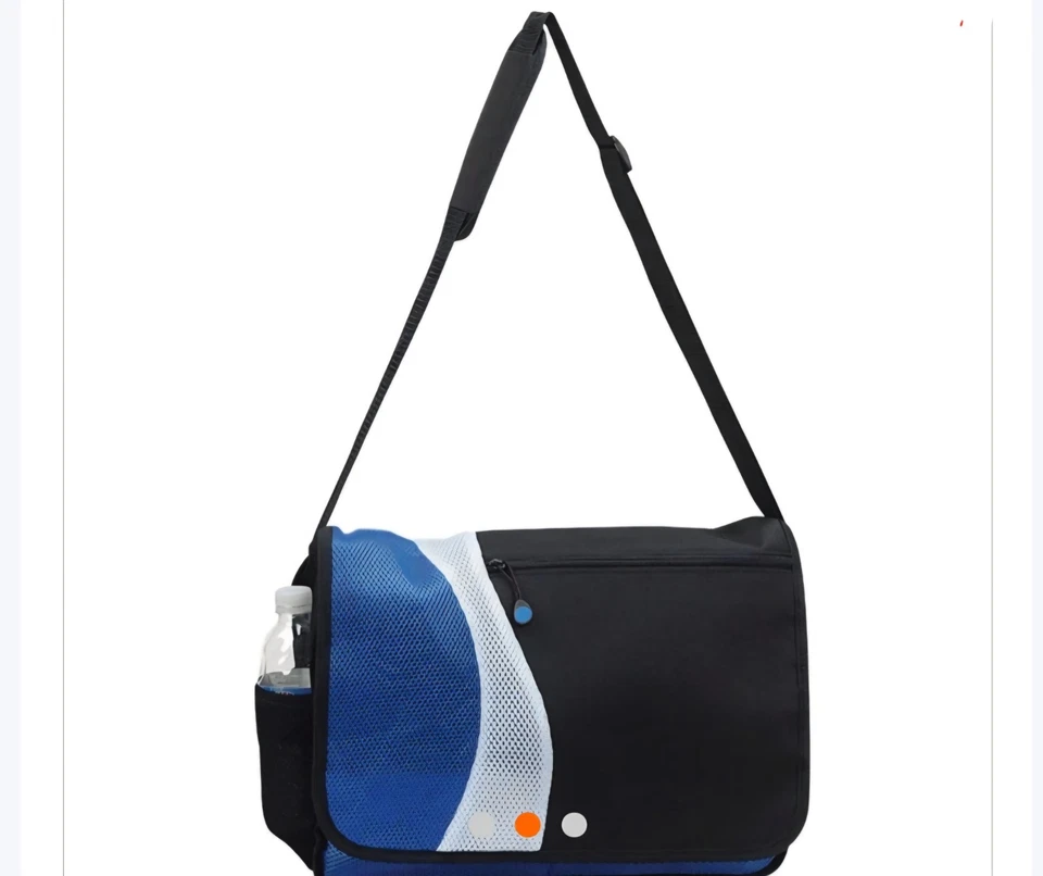 Bolso Mensajero con Correa de Transporte en Azul Foto 1 de 3