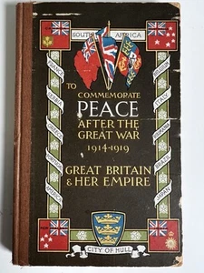 1919 Kingston-upon-Hull Peace Treaty WWI Commemorative Book Hull Corporation - Picture 1 of 11