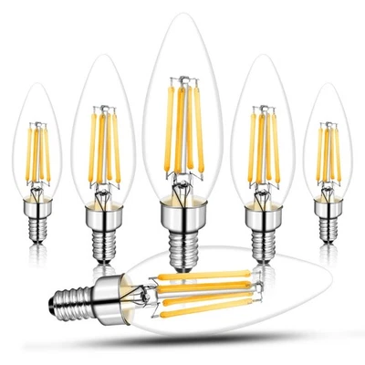 B10 LED Candelabra Light Bulb,E12 Base 5W Equivalent 50W, Warm White 2700K, F... - Image 1 of 4