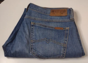 MUSTANG CLASSIC BLUE JEANS Label Size 34/34 BUT MEASURE W36 L30 See Listing - Picture 1 of 7